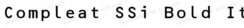 Compleat SSi Bold Italic字体转换